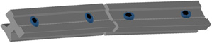 DryLin® aluminum rails screw together