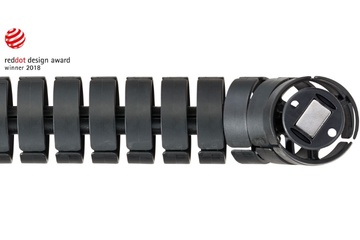 Kabelführung Schreibtisch hochverstellbar OCR | rund | mit Magnet-Montage-Clips