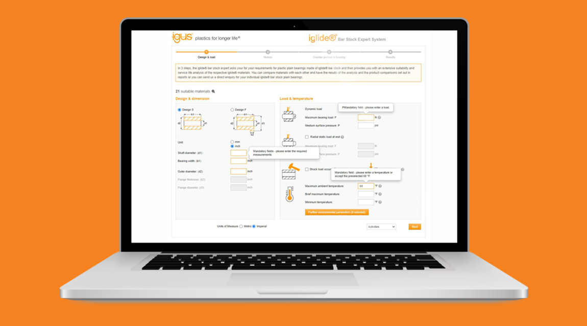 iglide® Bar Stock Expert System
