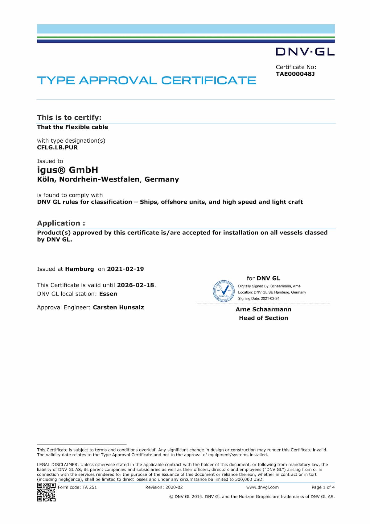 <p>DNV-GL Zertifikat&nbsp;</p>