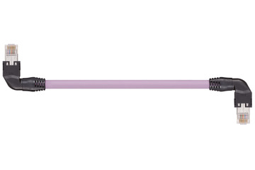 Konfektionierte CAT5e Leitungen, PVC, Stecker A: Hirose RJ45 L-Winkel Nase unten, Stecker B: Hirose RJ45 L-Winkel Nase oben