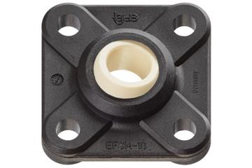 Flanschlager mit 4 Befestigungslöchern, EFSM igubal®, Kugelkalotte iglidur® W300