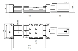 Linearachse mit Motor