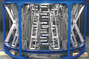 Kalibrierkorb in einer Blasfolienanlage