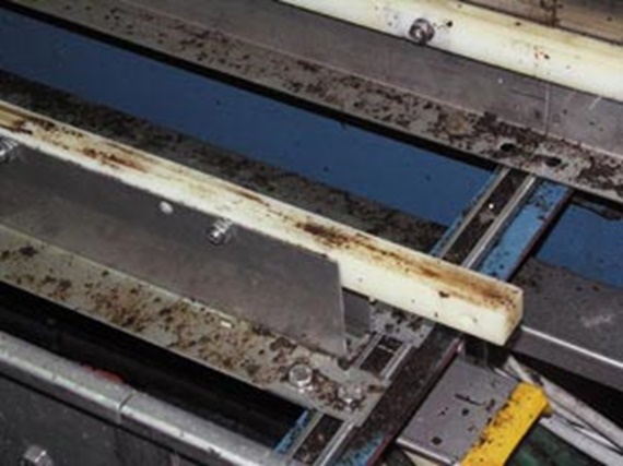 cable carrier for stainless steel trough