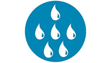 Icon für Spritzwasserkontakt