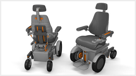 Rollstuhl mit igus Produkten