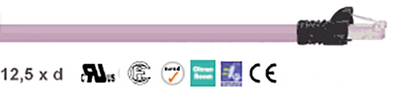 Chainflex® CAT5 Ethernet special cable L/T angle